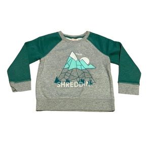 🎉 CAT & JACK Shreddin’ Mountain Raglan Pullover Sweater, size 4T